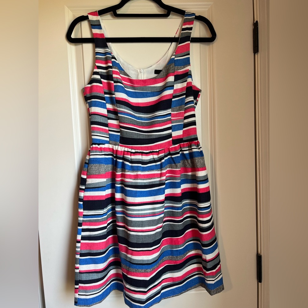 Aqua contemporary striped dress